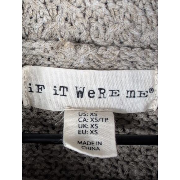 If It Were Me Cowl Neck Sweater Womens XS Beige Tan Knit Pullover Long Sleeve - Picture 4 of 11